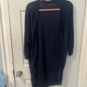 H&M Navy Blue Lightweight Open-Front Cardigan
